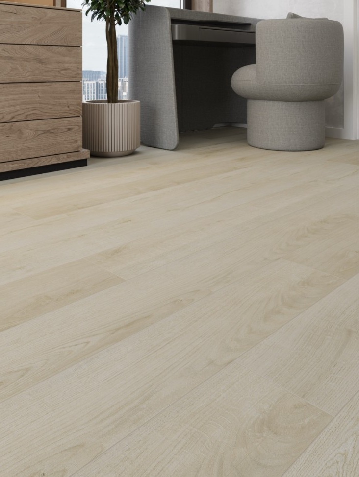 Кварцвиниловый SPC ламинат Cronafloor Radical Chic Верди RC001 1200×180×5 фото в интерьере