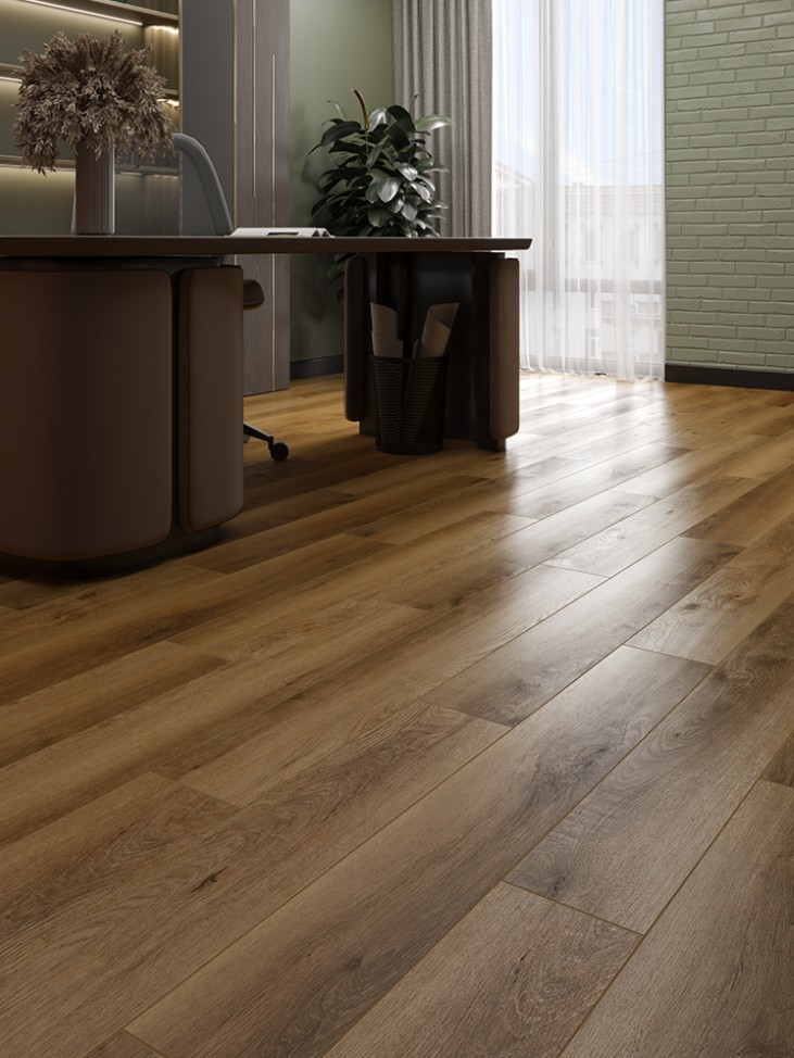 Кварцвиниловый SPC ламинат Cronafloor Radical Chic Илма RC008 1200×180×5 фото в интерьере