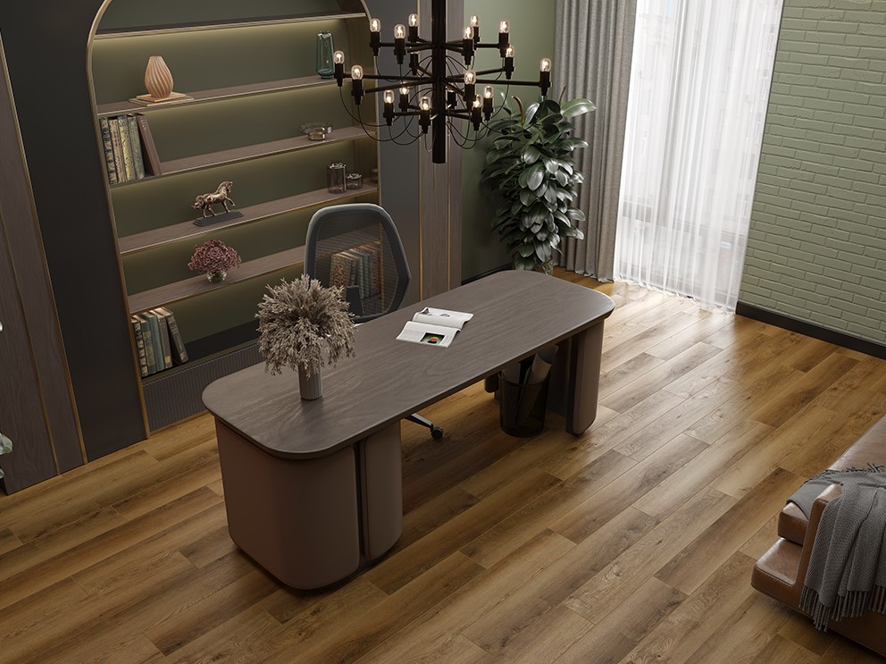 Кварцвиниловый SPC ламинат Cronafloor Radical Chic Илма RC008 1200×180×5 фото в интерьере