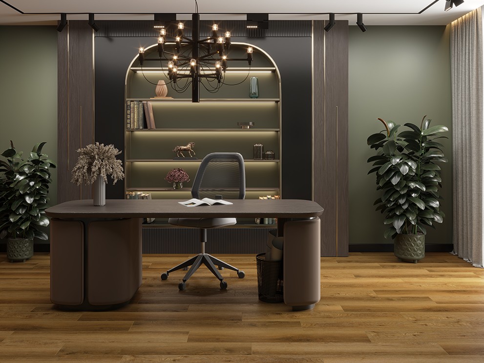 Кварцвиниловый SPC ламинат Cronafloor Radical Chic Илма RC008 1200×180×5 фото в интерьере