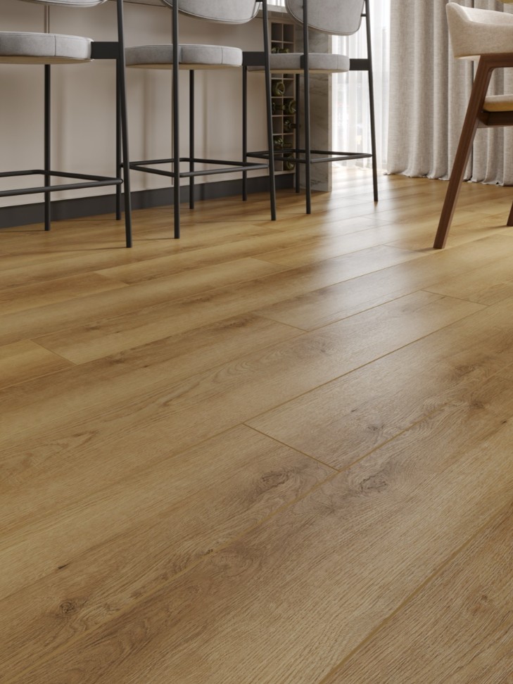 Кварцвиниловый SPC ламинат Cronafloor Radical Chic Рона RC006 1200×180×5 фото в интерьере