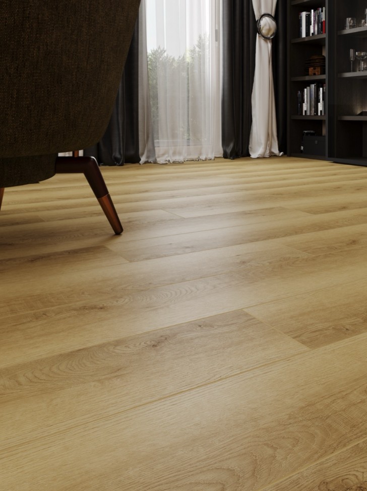 Кварцвиниловый SPC ламинат Cronafloor Radical Chic Селеста RC003 1200×180×5 фото в интерьере