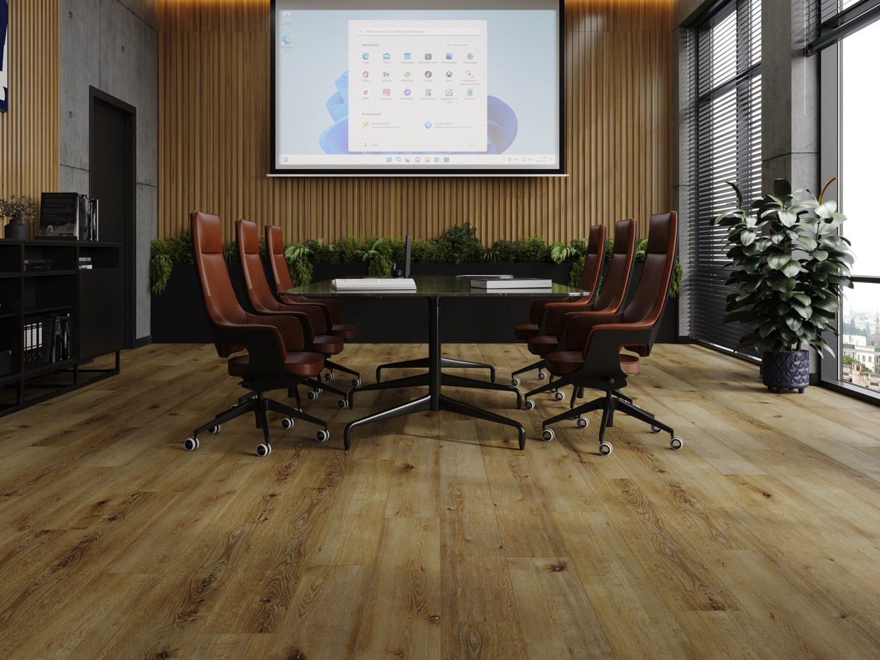 Кварцвиниловый SPC ламинат Cronafloor Radical Chic Флитвуд RC005 1200×180×5 фото в интерьере