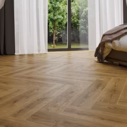 Кварцвиниловый SPC ламинат Cronafloor Herringbone 2.0 Дуб Анже H016 венгерская елка 640×128×4,5
