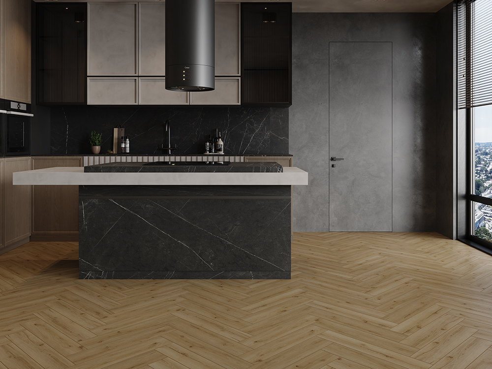 Кварцвиниловый SPC ламинат Cronafloor Herringbone 2.0 Дуб Кан H011 венгерская елка 640×128×4,5