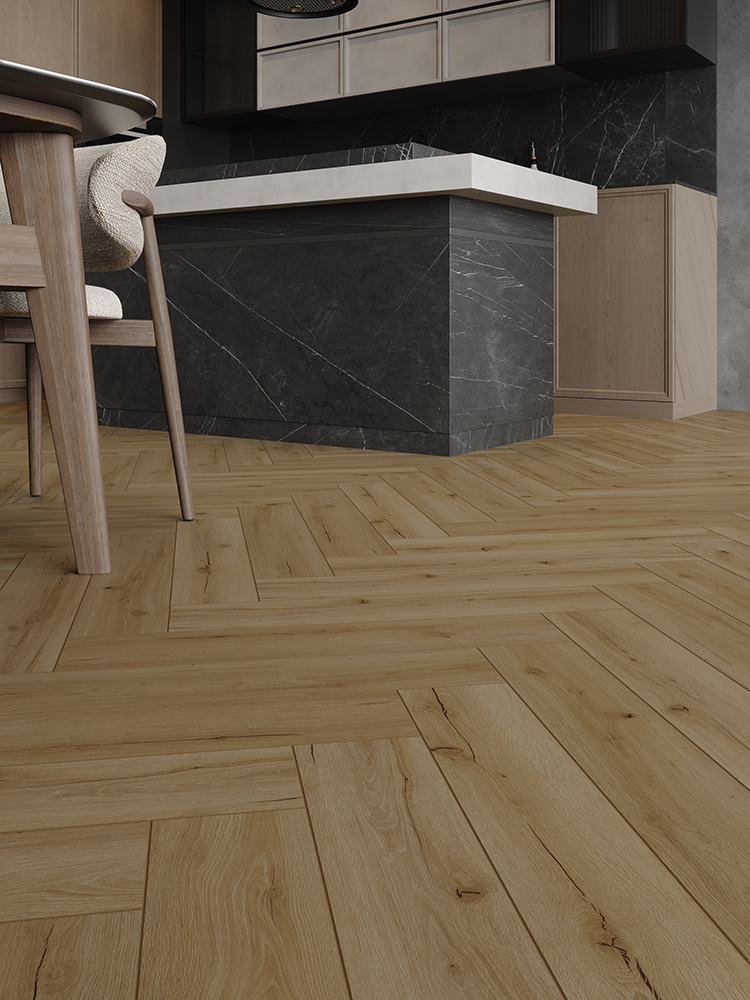 Кварцвиниловый SPC ламинат Cronafloor Herringbone 2.0 Дуб Кан H011 венгерская елка 640×128×4,5