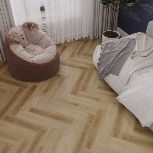 Кварцвиниловый SPC ламинат Cronafloor Herringbone 2.0 Дуб Лимож H020 венгерская елка 640×128×4,5