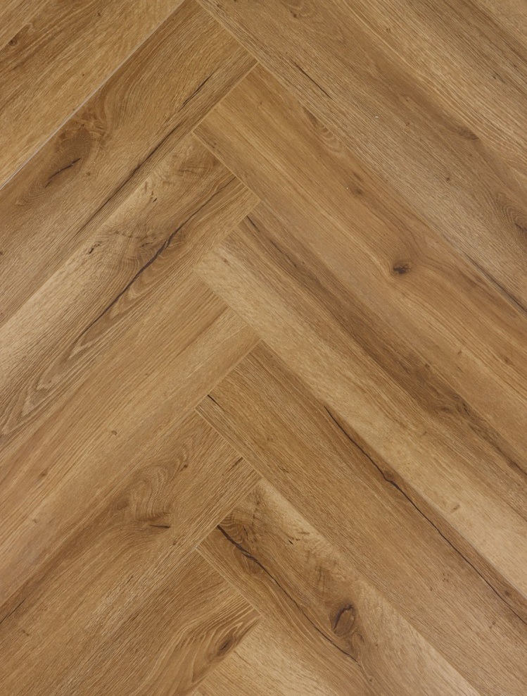 Кварцвиниловый SPC ламинат Cronafloor Herringbone 2.0 Дуб Лион H012 венгерская елка 640×128×4,5
