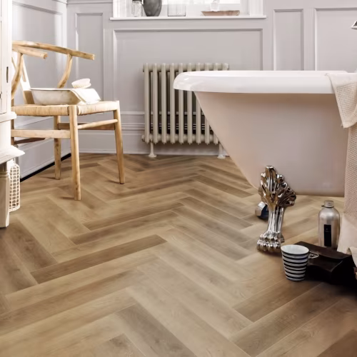 Кварцвиниловый SPC ламинат Cronafloor Herringbone 2.0 Дуб Руан H021 венгерская елка 640×128×4,5
