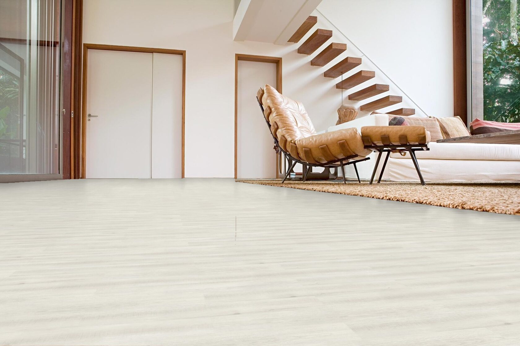 Кварцвиниловая плитка Bonkeel клеевая Discostar Mirage 914,4×152,4×2,1 фото в интерьере