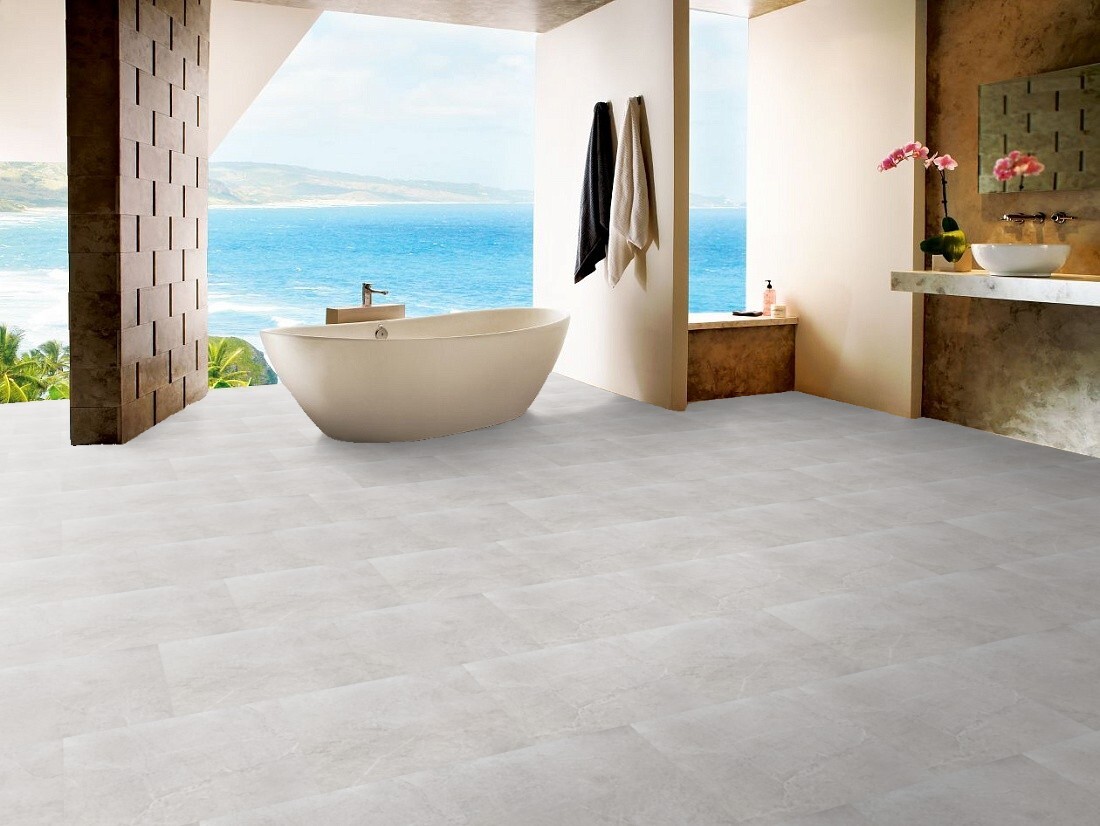 Кварцвиниловая плитка Bonkeel клеевая Discostar Boney 457,2×457,2×2,1 фото в интерьере