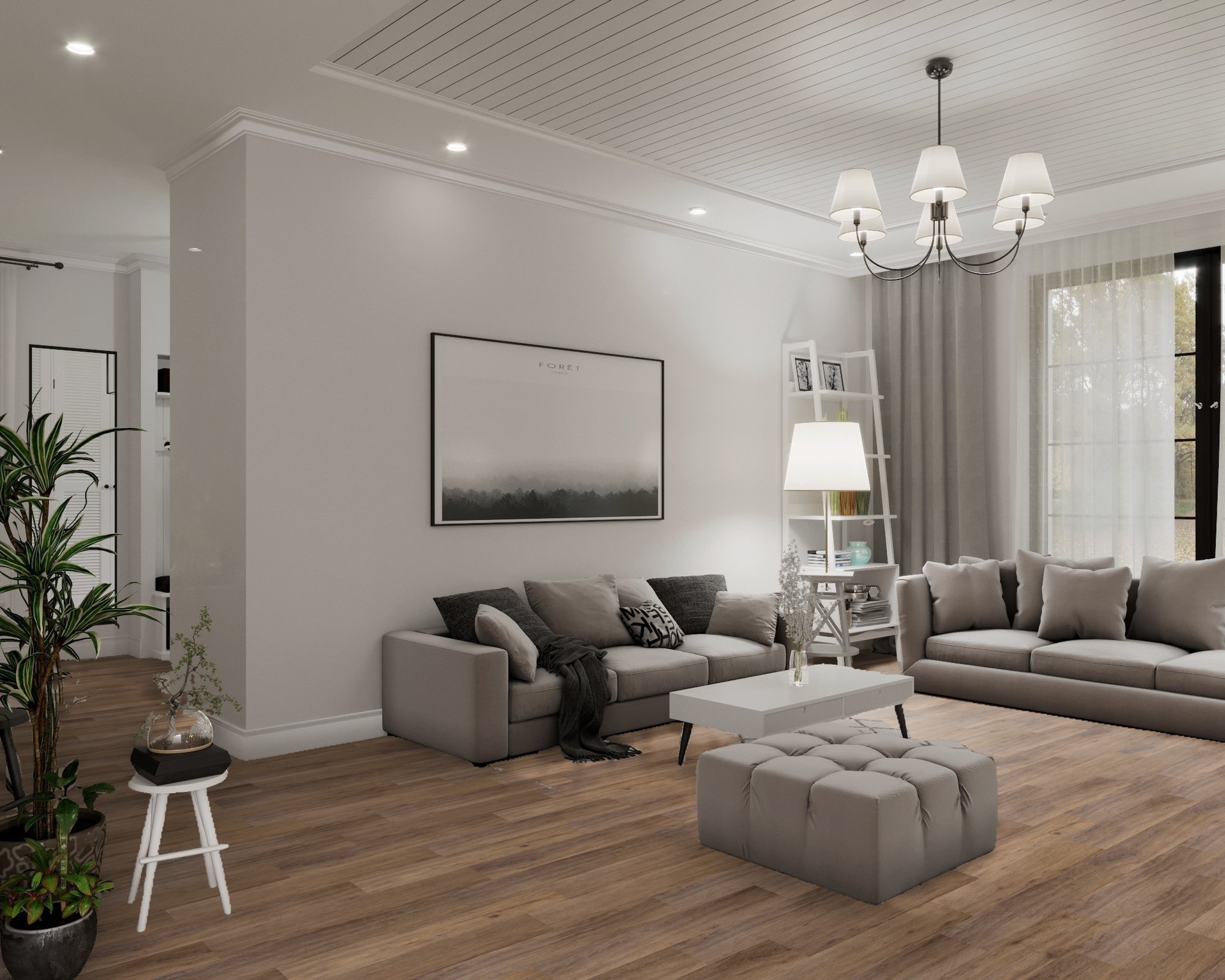 Кварцвиниловая плитка Bonkeel клеевая Rockstar Janet 914,4×152,4×3 фото в интерьере