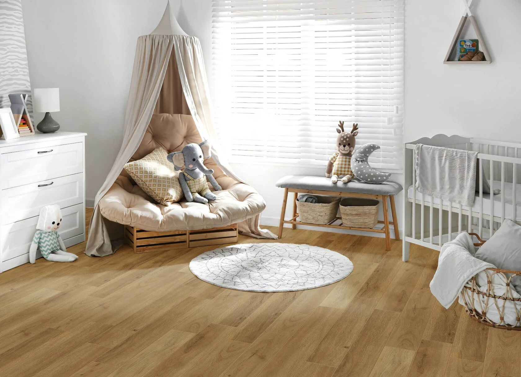 Кварцвиниловый SPC ламинат Bonkeel Line New 342 1200×150×4 фото в интерьере