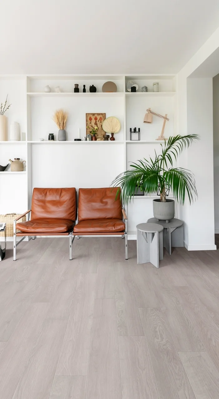 Кварцвиниловый SPC ламинат Adelar Eterna Acoustic Somerset Oak 05229 400087685 1220×181×6 фото в интерьере