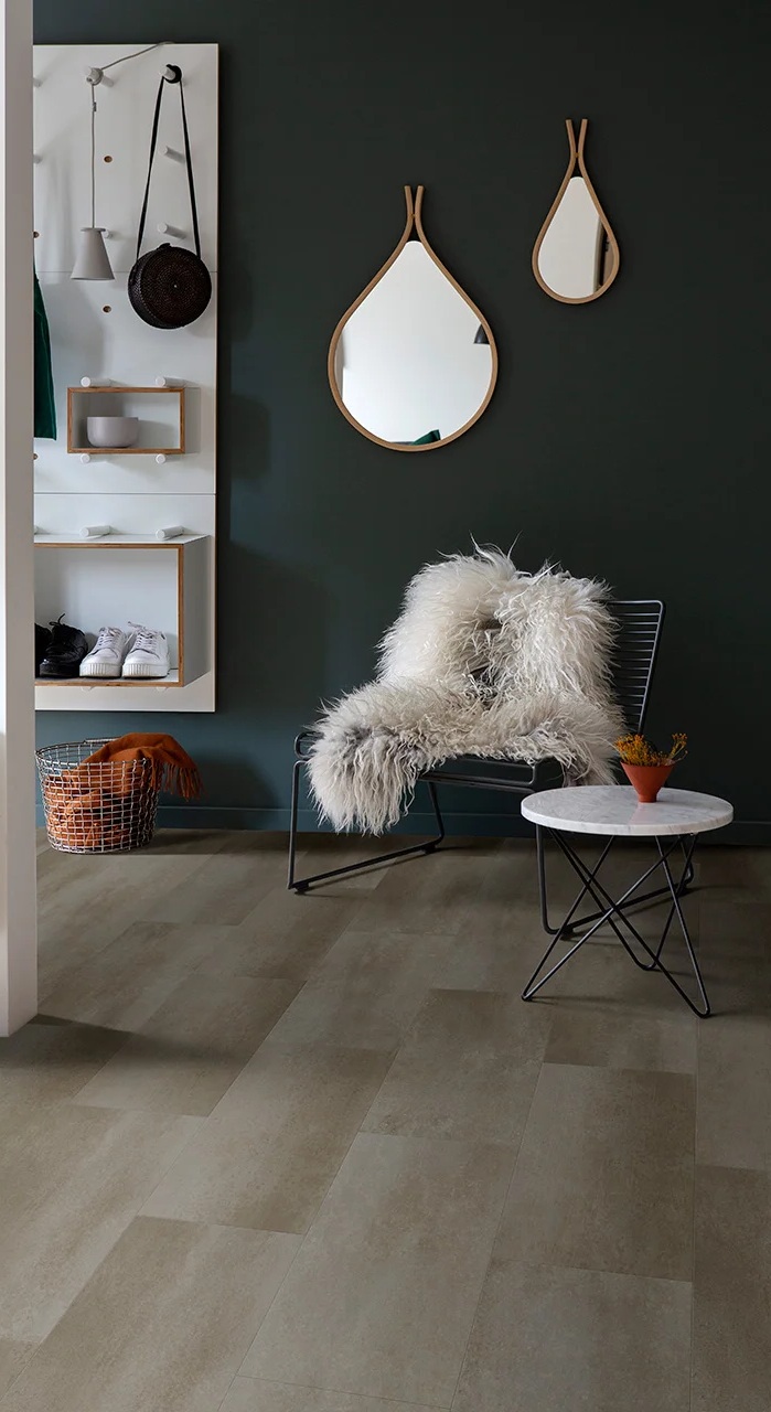 Кварцвиниловый SPC ламинат Adelar Eterna Acoustic Catania 14874 400087682 610×305×6 фото в интерьере