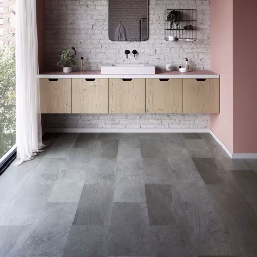 Кварцвиниловый SPC ламинат Invictus Maximus Tile Groovy Granite Lava 603×298×6