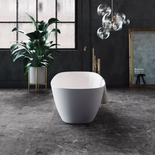 Кварцвиниловая плитка Invictus клеевая Maximus Tile Hudson Stone Graphite 914×457×2,5