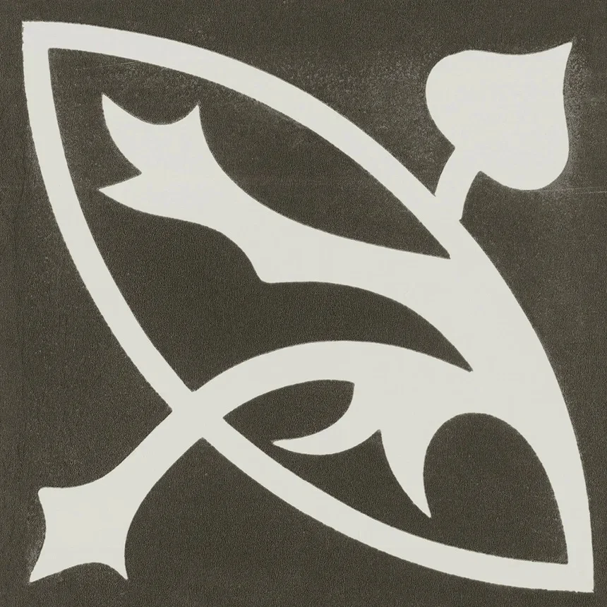 Кварцвиниловая плитка Invictus клеевая Maximus Tile Victorian Deco Charcoal 229×229×2,5