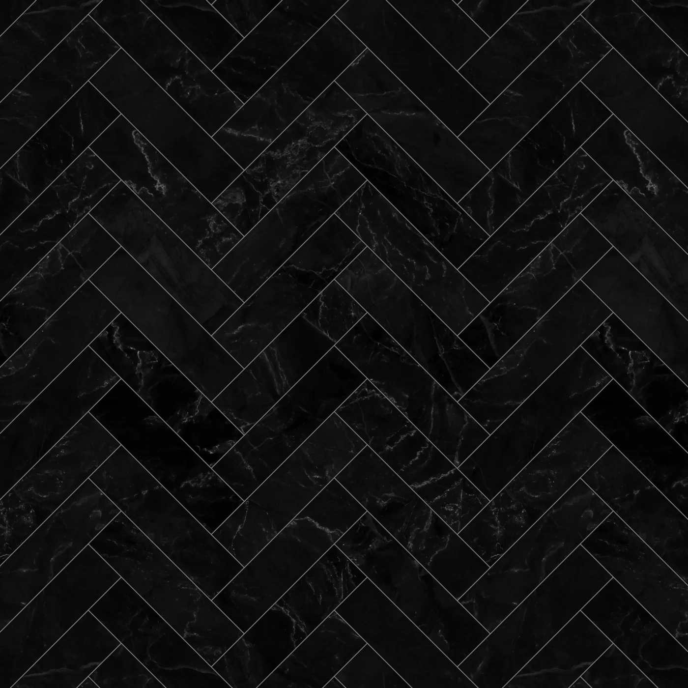 Кварцвиниловый SPC ламинат Invictus Maximus Herringbone Black Marble Noir венгерская елка 743×145×5