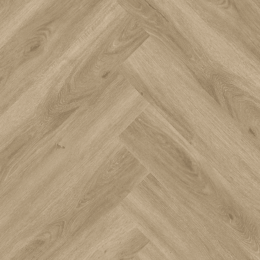 Кварцвиниловый SPC ламинат Invictus Maximus Herringbone Divine Oak Champagne венгерская елка 743×145×5