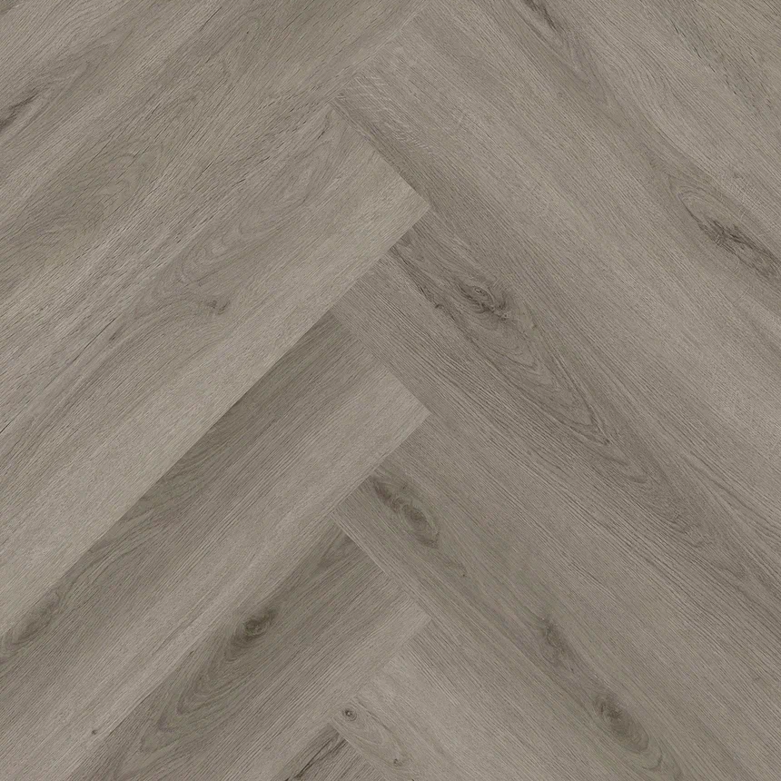 Кварцвиниловый SPC ламинат Invictus Maximus Herringbone River Oak Trout венгерская елка 743×145×5