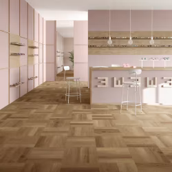 Кварцвиниловая плитка Invictus клеевая Maximus Herringbone Highland Oak Roasted венгерская елка 749×150×2,5