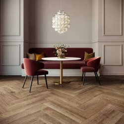 Кварцвиниловая плитка Invictus клеевая Maximus Parquet Highland Oak Roasted венгерская елка 406×102×2,5