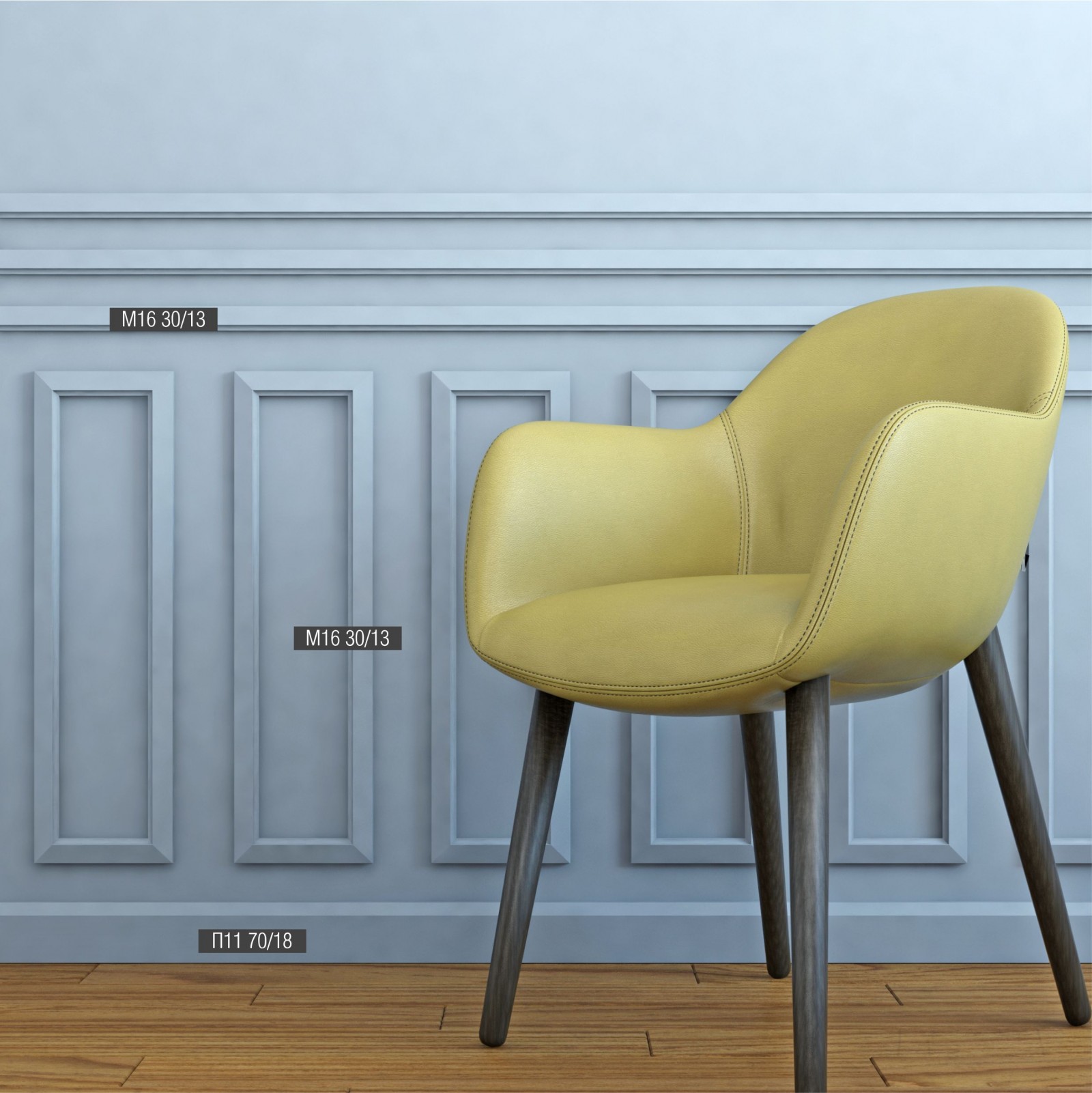 Молдинг под покраску Bello Deco M16 30-13 2000×30×13 фото в интерьере