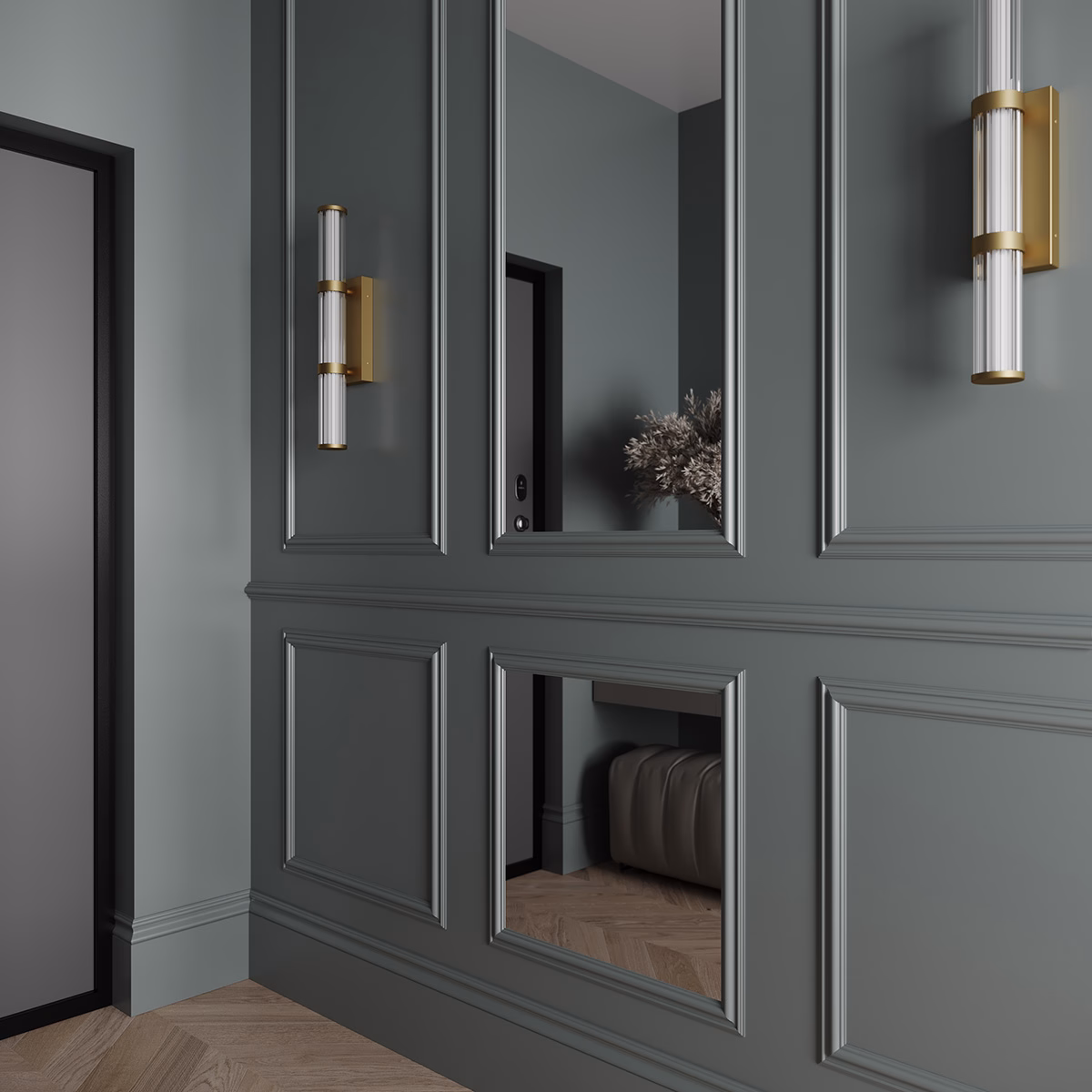Молдинг Ultrawood White U 0002 p 2000×45×14 фото в интерьере