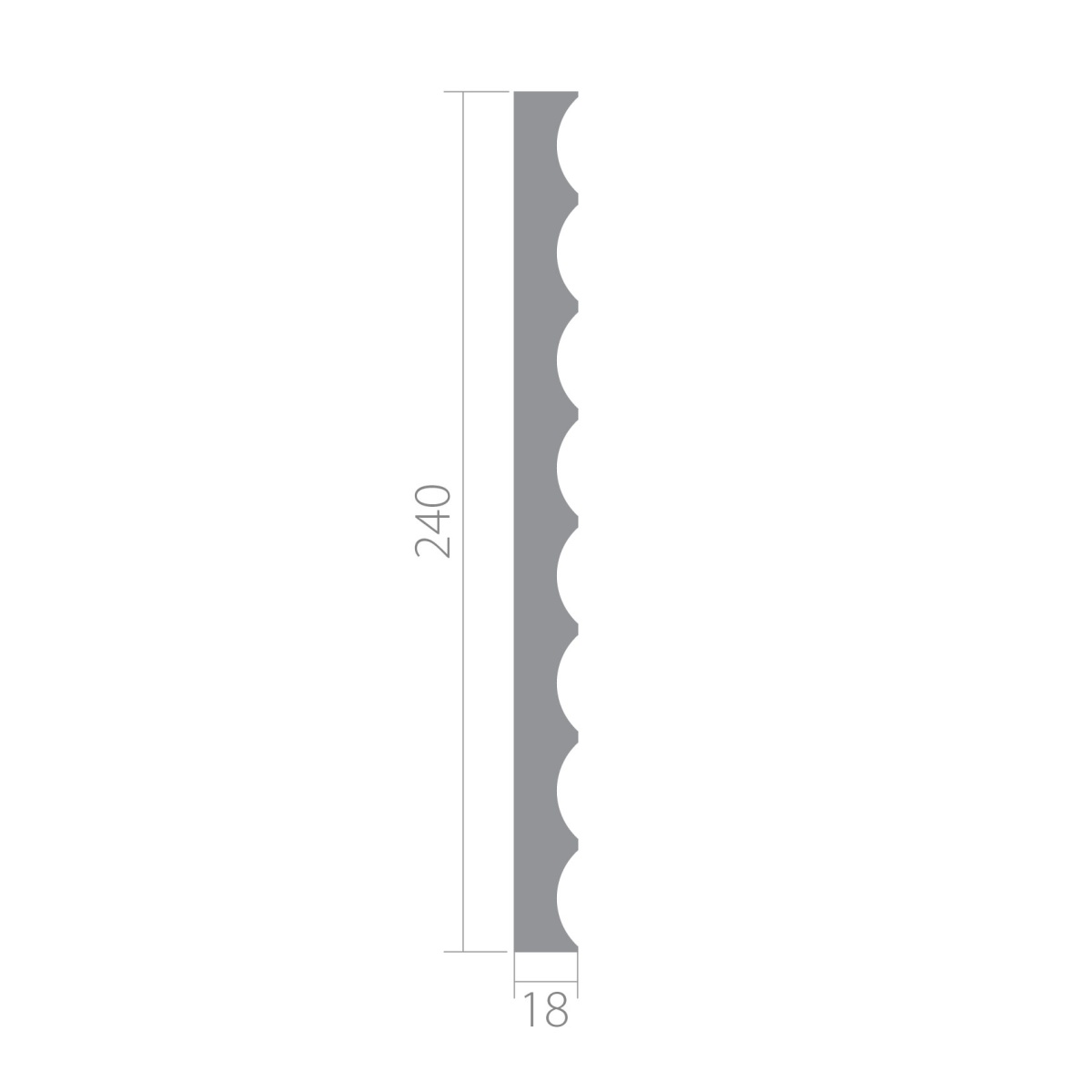 Стеновая панель под покраску Ultrawood UW 1218 i 2000×240×18