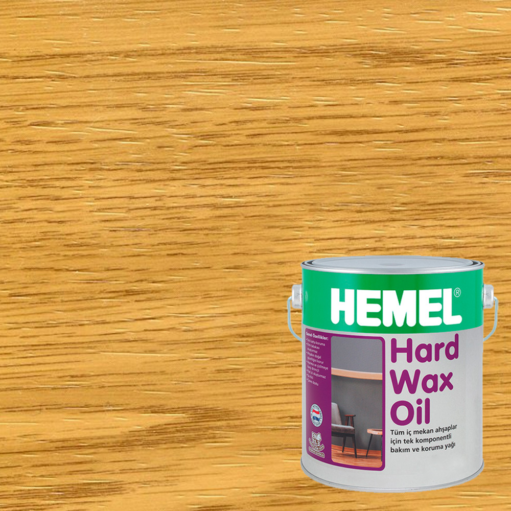 Масло с твердым воском для дерева Hemel Hardwax Oil 3000Н Бесцветное матовое 2,37 л