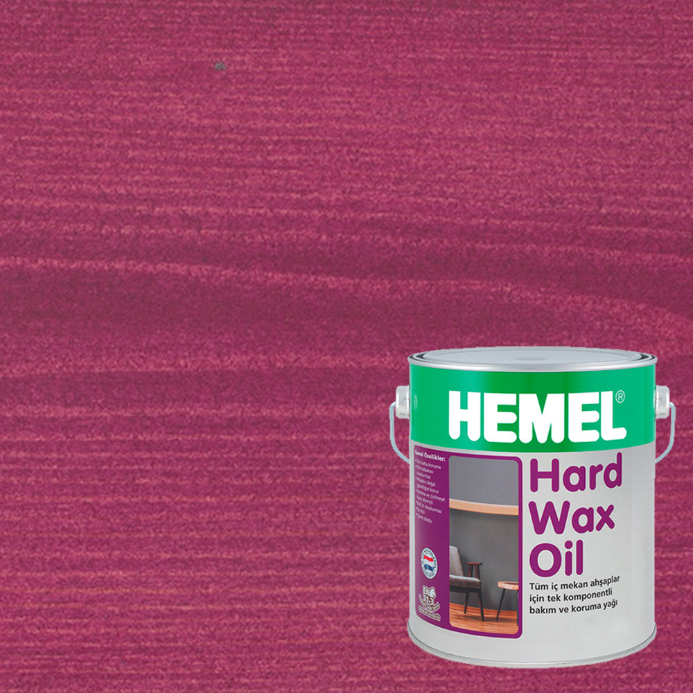 Масло с твердым воском для дерева Hemel Hardwax Oil цвет 3015Н Амарант матовое 2,5 л