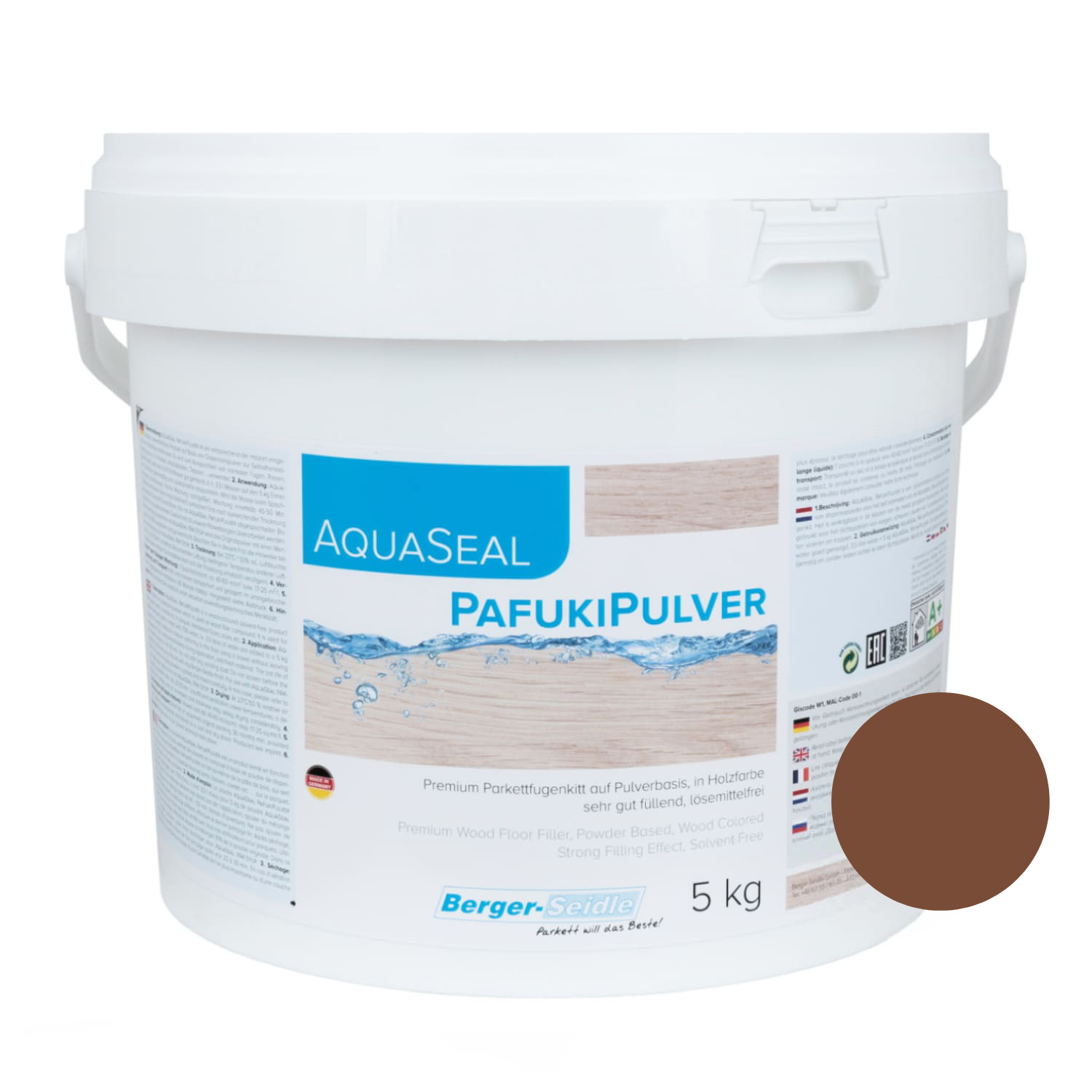 Шпатлевка для паркета Berger-Seidle AquaSeal PafukiPulver цвет Teak Тик 5 кг