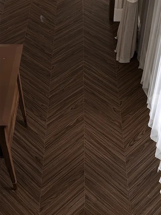Ламинат Alpine Floor Chevron Art Орех Гранд-Каньон LF109-10 французская елка 550×112×12 фото в интерьере