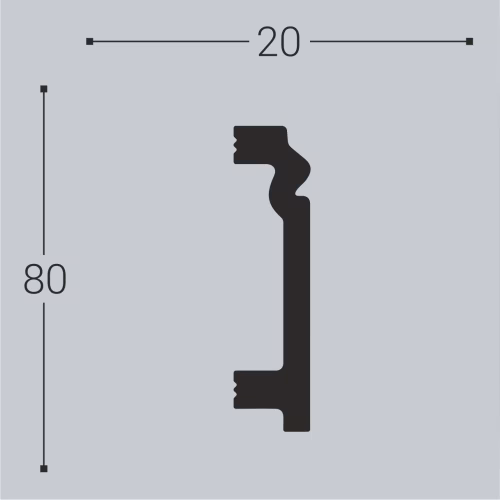 Плинтус под покраску Bello Deco П3 2000×80×20