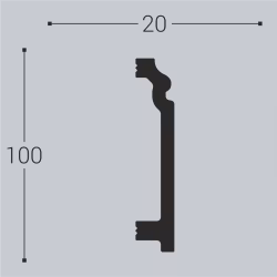 Плинтус под покраску Bello Deco П4 2000×100×20