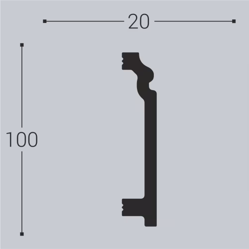 Плинтус под покраску Bello Deco П4 2000×100×20