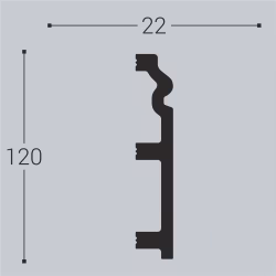 Плинтус под покраску Bello Deco П5 2000×120×22