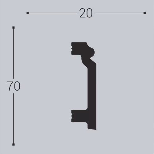 Плинтус под покраску Bello Deco П7 2000×70×20