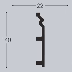 Плинтус под покраску Bello Deco П9 2000×140×22