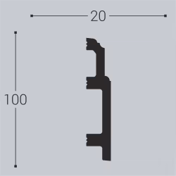 Плинтус под покраску Bello Deco П10 2000×100×20
