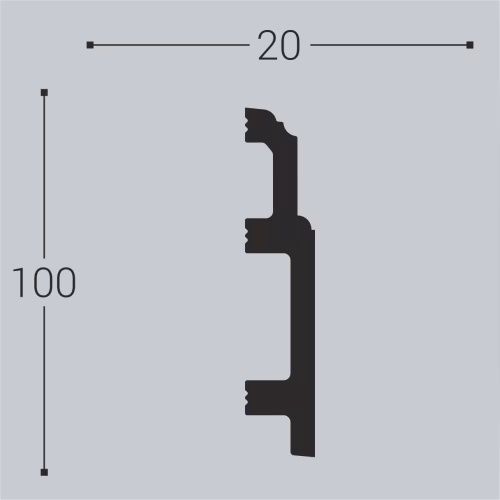 Плинтус под покраску Bello Deco П10 2000×100×20