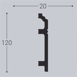 Плинтус под покраску Bello Deco П12 2000×120×20