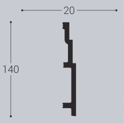 Плинтус под покраску Bello Deco П13 2000×140×20