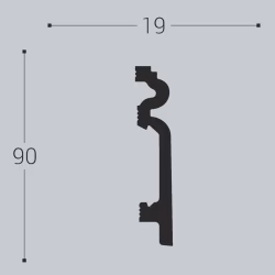 Плинтус под покраску Bello Deco П14 2000×90×19