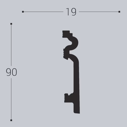 Плинтус под покраску Bello Deco П14 2000×90×19