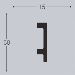 Плинтус под покраску Bello Deco П15 2000×60×15
