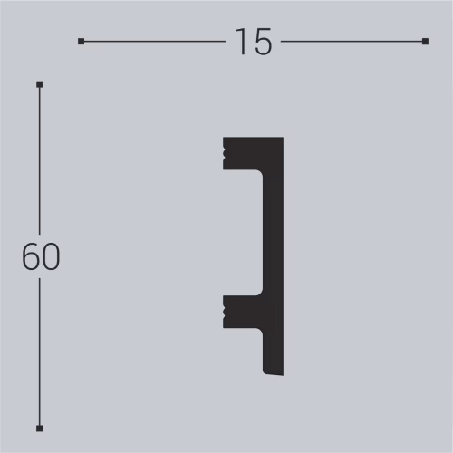 Плинтус под покраску Bello Deco П15 2000×60×15
