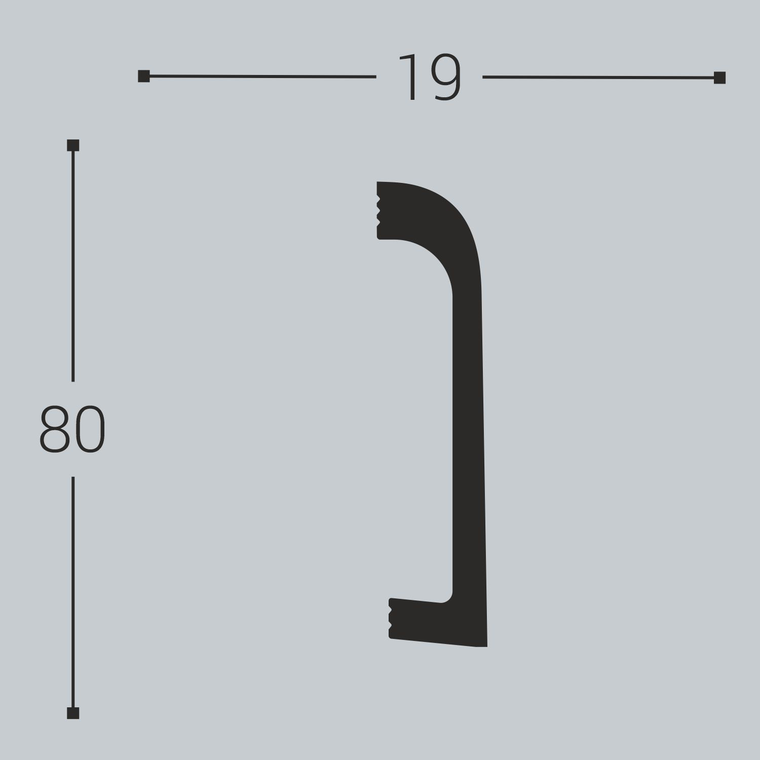 Плинтус под покраску Bello Deco П16 2000×80×19