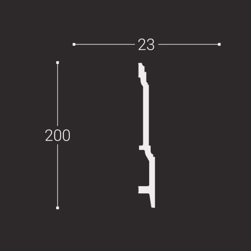 Плинтус под покраску Bello Deco П18 2000×200×23
